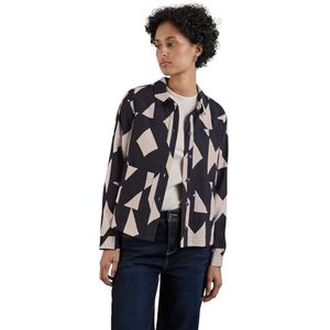 Damesblouse - Hemdkraag - Grafisch Patroon - Lange Mouwen - Knoopsluiting