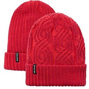 Burton Recycled omkeerbare beanie-muts voor dames, Tomato/Sun Dried Tomato, Eén maat