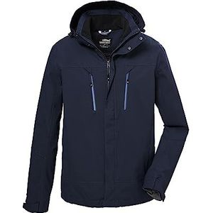 killtec Heren Functionele jas met capuchon/outdoorjas is waterdicht KOW 192 MN JCKT, dark navy, M, 41374-000