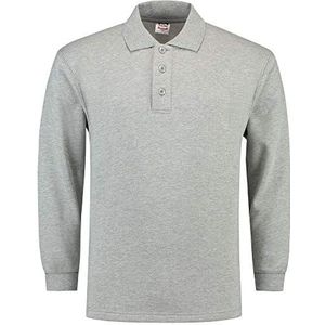 Tricorp 301004 casual polokraag sweatshirt, 60% gekamd katoen/40% polyester, 280 g/m², grijs melange, maat L