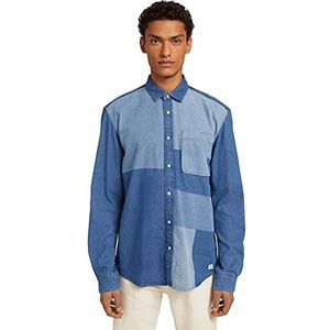 TOM TAILOR Denim Uomini Jeanshemd 1026884, 10131 - Laser Washed Blue Denim, S
