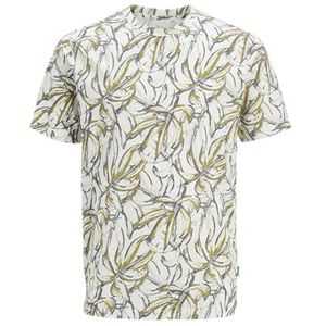 Jack & Jones Jorsplit Aop Tee Ss Crew Neck Pls, cloud dancer, 3XL