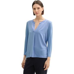 TOM TAILOR - 11530 - Blouse - Calm Blue - 100% Ecologische Lenzing Ecovero-viscose
