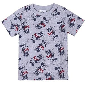 CERDÁ LIFE'S LITTLE MOMENTS Minnie Mouse T-shirt met korte mouwen voor meisjes, zomer-T-shirt van 100% katoen, officieel Disney-licentieproduct, grijs, normaal voor meisjes