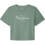 Pepe Jeans Alma T-shirt voor meisjes, Groen (omber Groen), 10 jaar