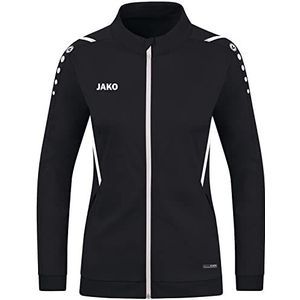 Jako Dames polyester jas Challenge, zwart/wit, 9321-802, mt. 44