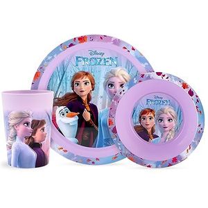 Lulabi Frozen 3-teiliges Set für Jungen, Polypropylen, Lila, dekoriert
