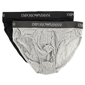 Emporio Armani Heren 111321cc722 Slip, meerkleurig (Marine/Grigio Melang 15935), S EU, wit, S
