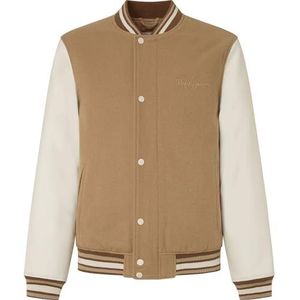 Pepe Jeans - Tustin - Jas - Bruin - Wollen Bomberstijl