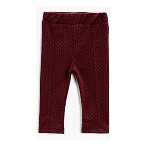 Koton Babygirls Dotted Leggings, Bordeux Design (04h), 18-24 Monate