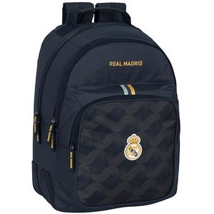 Safta Real Madrid 2. Team 23/24 schoolrugzak, ideaal voor kinderen van verschillende leeftijden, comfortabel en veelzijdig, kwaliteit en sterkte, 32 x 15 x 42 cm, marineblauw, Donkerblauw, Standaard,