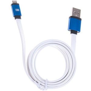 DAM DMM414 USB-kabel voor Apple iPhone 5/6/6 Plus blauw/wit