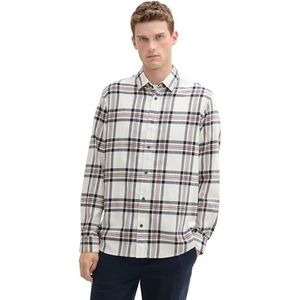 TOM TAILOR heren overhemd, 36641 - Offwhite Check, XXL