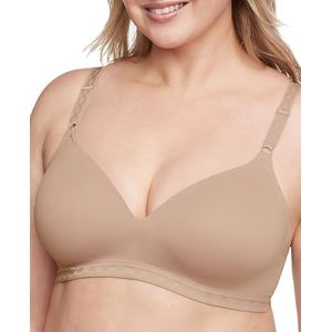 Warner's Dames Cloud 9 Wire-Free Bra Cloud 9 Super Soft Wireless licht gevoerde comfortabele beha 1269, Toasted Almond, 80A