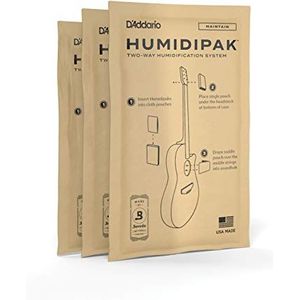 D'Addario Gitaar Bevochtiger Pakketten - Twee-Weg Bevochtigingssysteem Conditionerings Pakketten - Voor Het Bevochtigen Van De Gitaar Op Het Juiste Niveau Te Houden - 3 Vervangende Pakketten