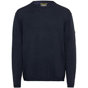 camel active Lichte gebreide trui voor heren van een linnenmix, donkerblauw, 3XL