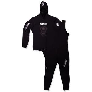 Seac Royal, 7 mm neopreen wetsuit voor freediving, long-john en vest met capuchon