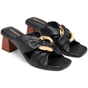 Gioseppo - Alstead - Sandalen - Bruin - Leer/Raffia - Sleehak