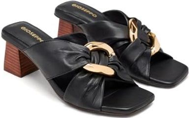 Gioseppo - Alstead - Sandalen - Bruin - Leer/Raffia - Sleehak
