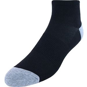 Hanes Heren Hanes herensokken, X-temp lichtgewicht sokken, crew en enkel, 12 stuks, Enkel - Zwart, 6-12