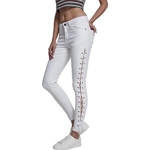 Urban Classics Denim Lace Up Skinny Pants voor dames, wit (wit 00220)., 29 Slim