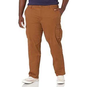 Amazon Essentials Men's Stretch-cargobroek met rechte pasvorm (verkrijgbaar in grote en lange maten), Lichtbruin, 28W / 32L