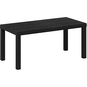 Furinno Klassieke eenvoudige salontafel voor woonkamer, zwart