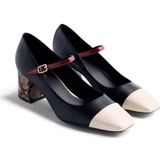 Gioseppo - Oklee - Hakken - Contrasterende Kleuren - Blokhak - 5.5 cm Hakhoogte