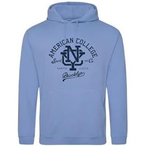 AMERICAN COLLEGE USA Sweatshirt Sweatshirt Print Warme Kleding Unisex Mannen en Vrouwen Casual Model ACSCW6 Sky Blue L, Turkoois, L