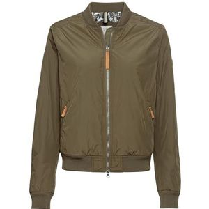 camel active Damesblouse van gerecycled polyester, donkerkhaki, 48