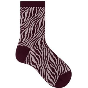 Hudson Damessok Zebra Fashion diep rood 35-38, deep red, 35-38 EU