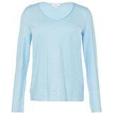 T-shirt - Uni - Katoen - V-hals - Dames