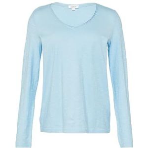 T-shirt - Uni - Katoen - V-hals - Dames