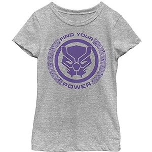 Marvel Panther Power T-shirt voor meisjes (1 stuks), Sportief Heather, L