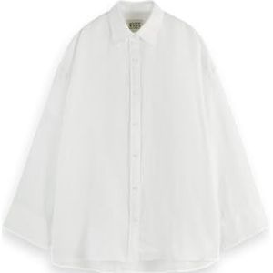 Scotch & Soda Core Linen Shirt, wit 101, 34