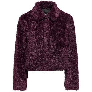 Only - Onlginny Short Teddy Jacket - Damesjas - Mauve Wine - Korte Lengte