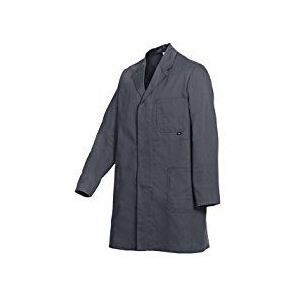 BP Workwear Basic 1310-150-53 werkjas - verborgen knoopsluiting - puur katoen - normale pasvorm - kleur: donkergrijs, maat: 52/54