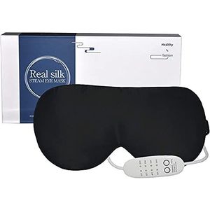 PJYU Oogmasker verwarmend, elektrische warmtebril, verwarmd oogmasker voor droge ogen en blefaritis, overbelasting van de ogen, MGD en Styes reliÃ«f (zwart)