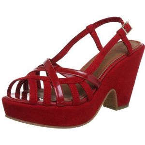 s.Oliver Casual Slingback voor dames, Rode Rot Chili 533