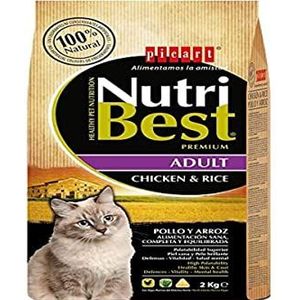Nutribest Compleet voer met kip en rijst voor volwassen katten 2000 g