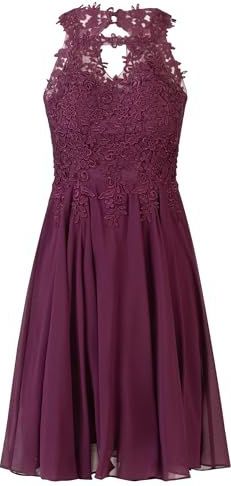 APART - Cocktailjurk - Donker Lila - Mouwloos - Midi-lengte