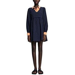 edc by ESPRIT Dames 033CC1E315 jurk, 400/NAVY, S, 400/marineblauw, S