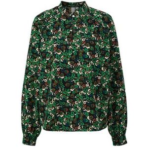 Blouse - Wijde Blouse - Knoopsluiting - Opstaande Kraag - Lange Mouw