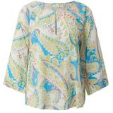 Blouse - Gevoerde Zoom - Viscose - Aztec Print - Driekwart Mouw