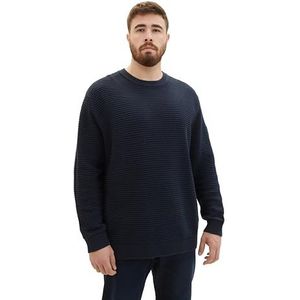 TOM TAILOR Heren Plussize Pullover, 10668 - Sky Captain Blue, 5XL