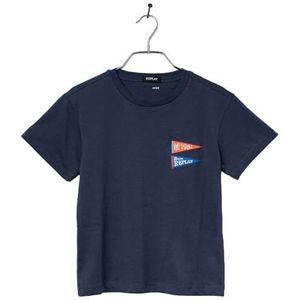 Replay T-shirt voor jongens, korte mouwen, 088 Deep Blue, 14 Jaar