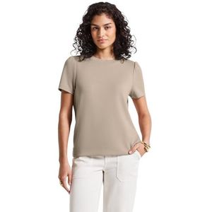Street One - Studio - Dames Shirt - Beige - Pofmouwen