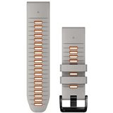 Garmin Fenix/Epix, QuickFit Horlogeband, Siliconen, 26mm, Grey/Ember Orange