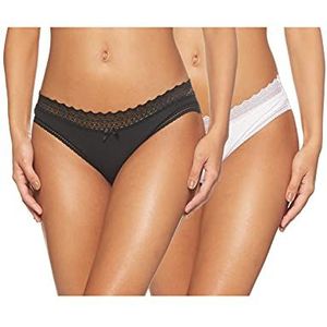 Dim Slip Sexy Fashion van kant dames x2, zwart, S