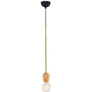 Homemania hanglamp Line kleur ecru eiken hout pak woonkamer keuken slaapkamer kantoor E27 40W eenheidsmaat